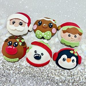 2025 Box of 6 Christmas cupcakes (Faces)