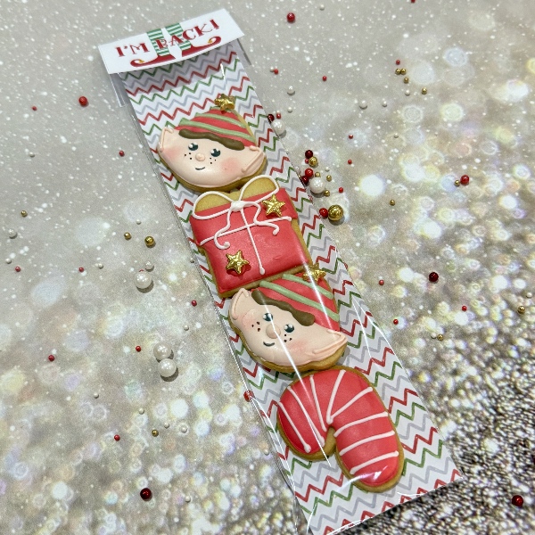 2025 Mini Christmas Cookies - pack of 4 Elf I'm Back